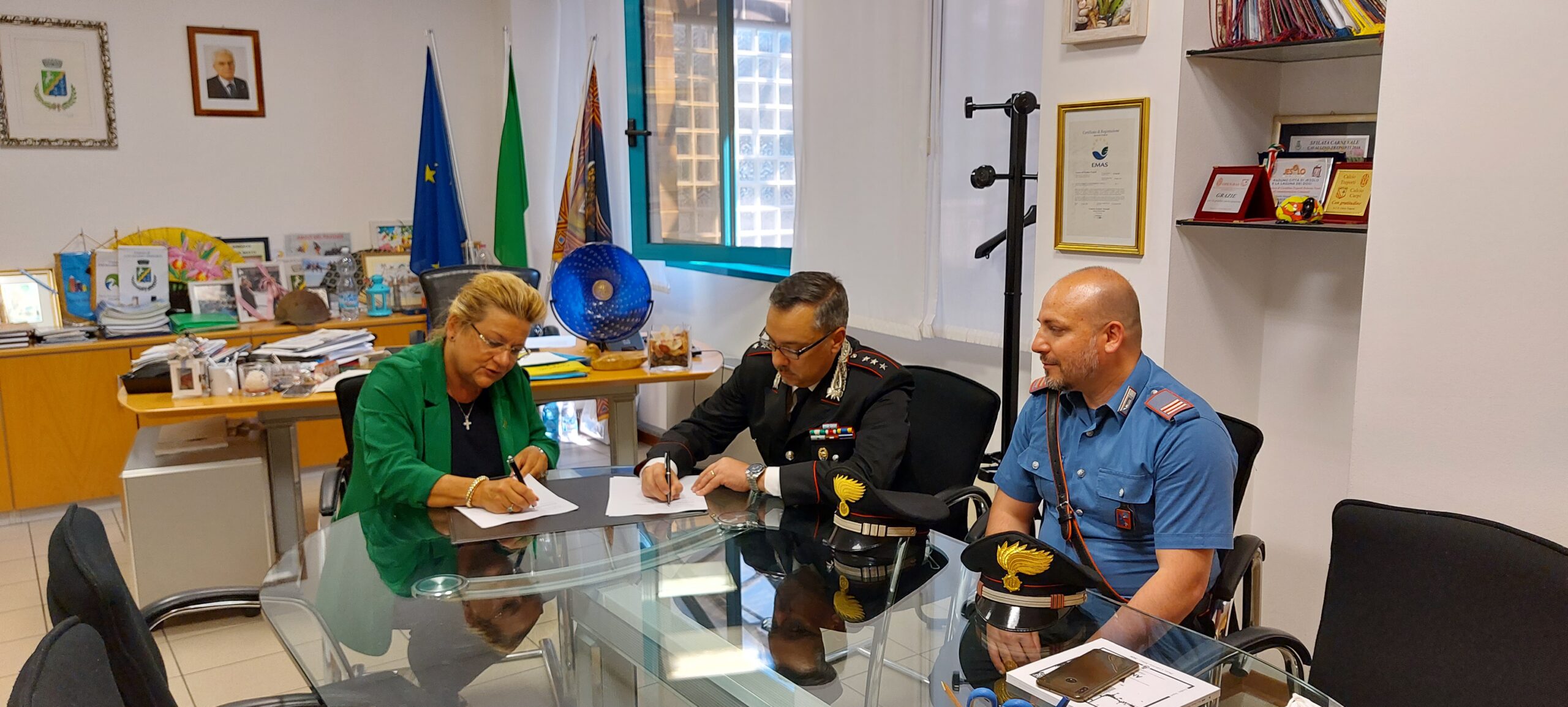 SICUREZZA E VIDEOSORVEGLIANZA, COMUNE E CARABINIERI STIPULANO LA CONVENZIONE