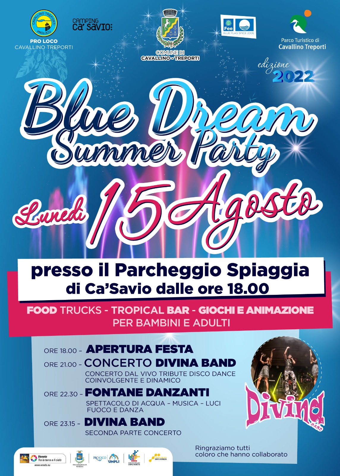 FERRAGOSTO CON I DIVINA BAND E LE FONTANE DANZANTI