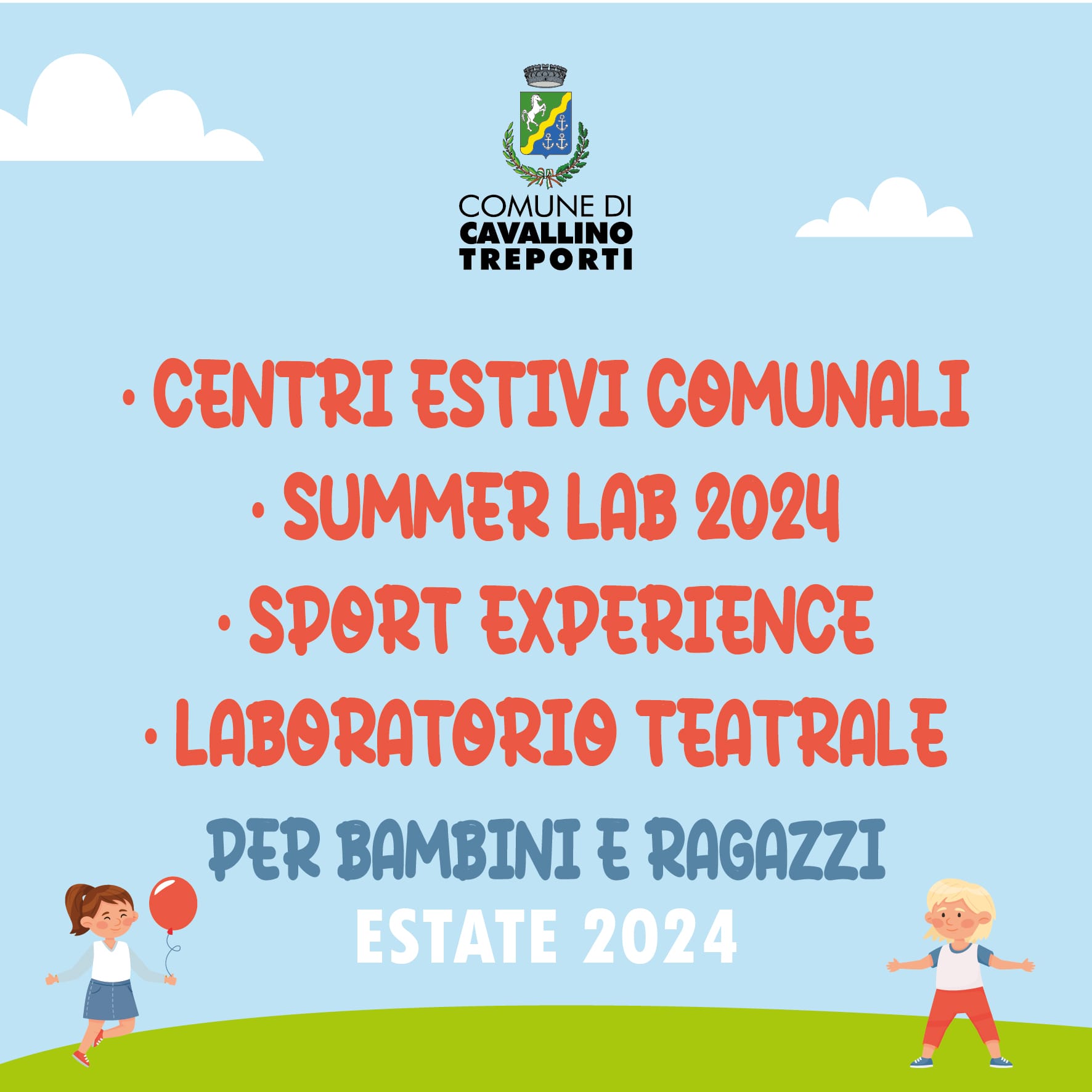 CENTRI ESTIVI DA GIUGNO AD AGOSTO.               GIÀ APERTE LE ISCRIZIONI