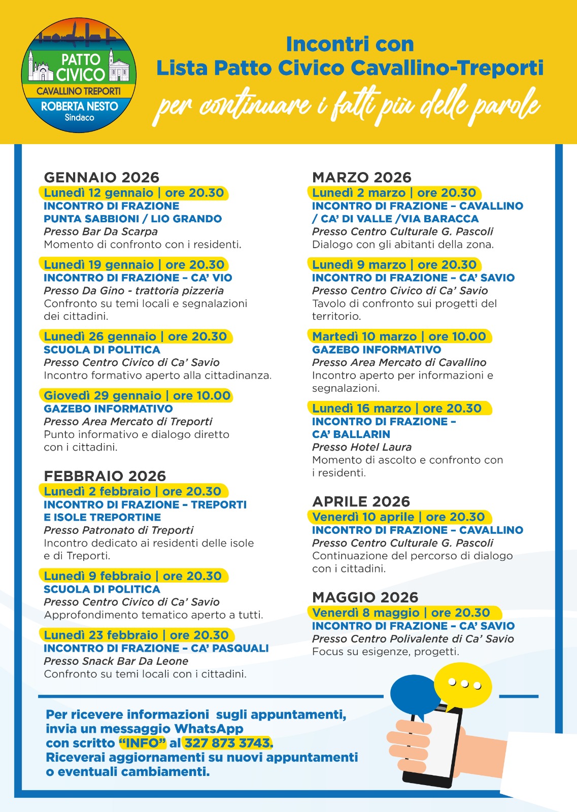 ROBERETA NESTO SI RICANDIDA: PRIMI INCONTRI
