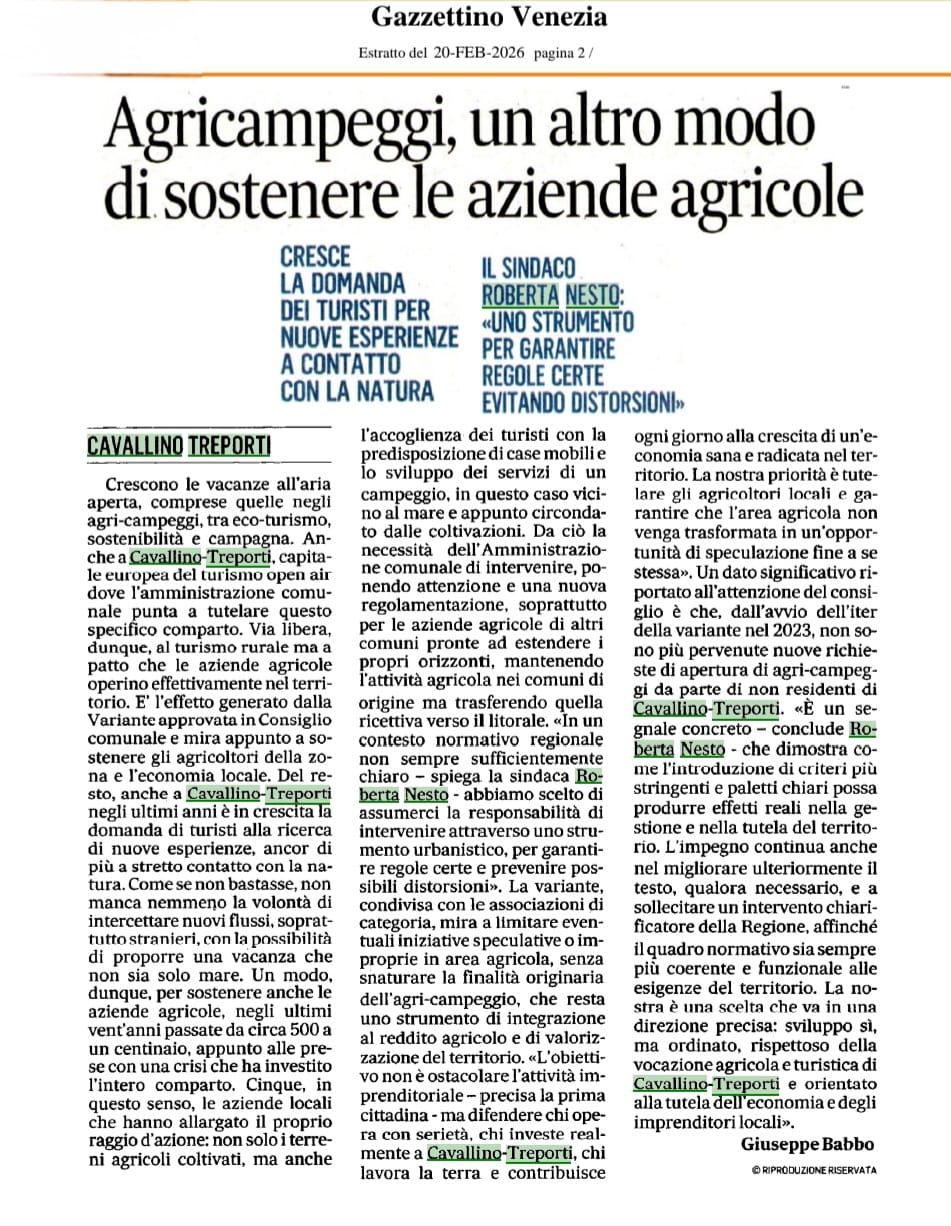 AGRICAMPEGGI: LA MAGGIORANZA APPROVA LA VARIANTE PER TUTELARE AGRICOLTORI ED ECONOMIA LOCALE