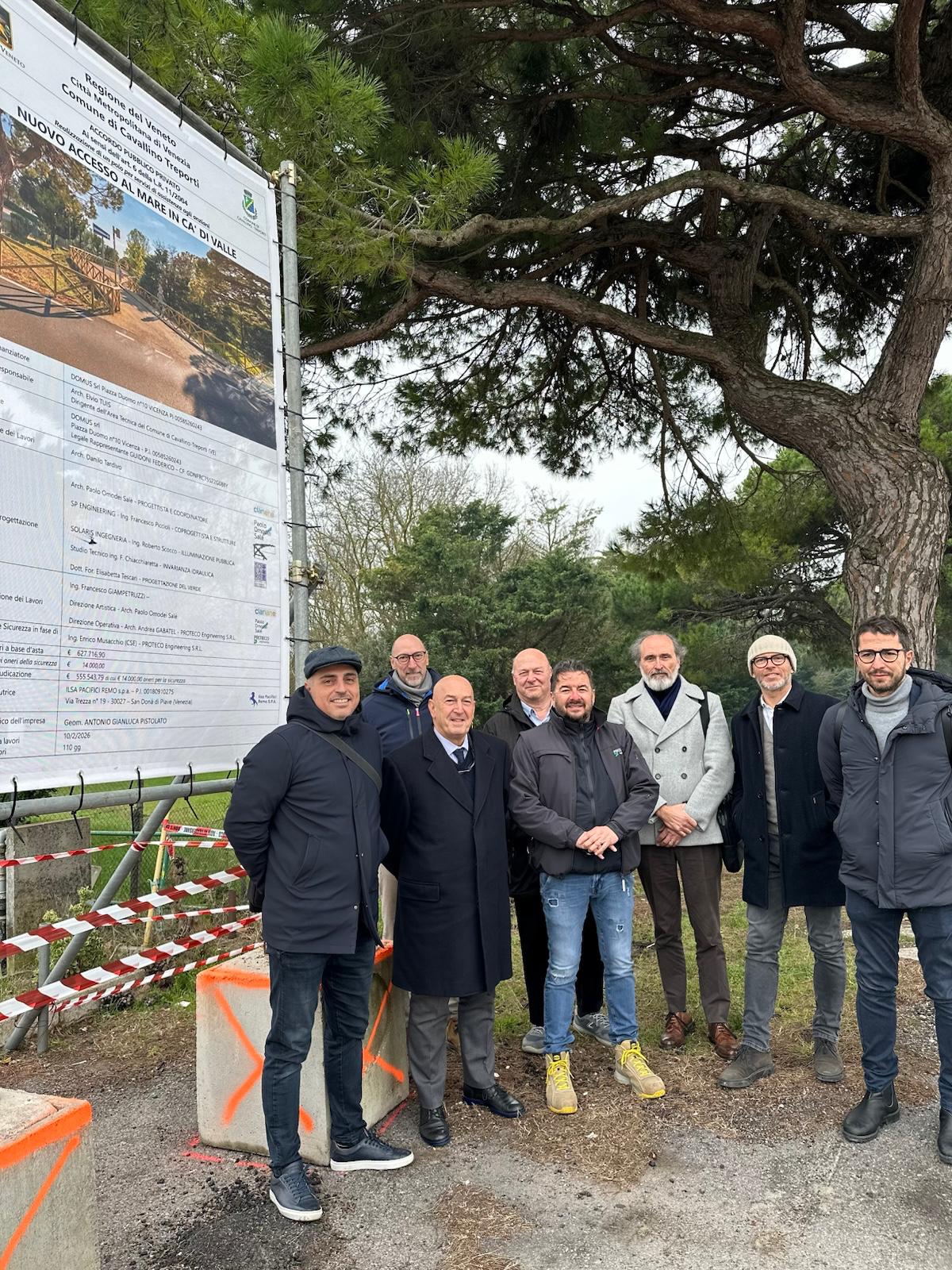 CA’ DI VALLE: SOPRALLUOGO DELL’AMMINISTRAZIONE SUL CANTIERE DEL NUOVO ACCESSO A MARE